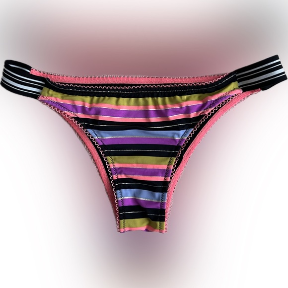 Victoria's Secret STRIPED / THE FLIRT bikini swim suit bottom NWOT โ Medium - Picture 2 of 12